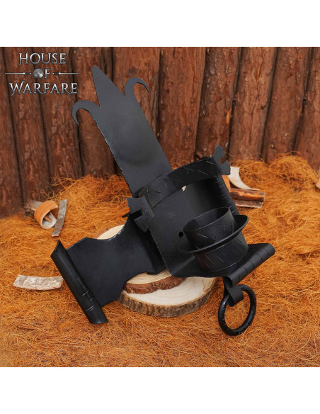 Luz de parede cruz medieval para 1 vela