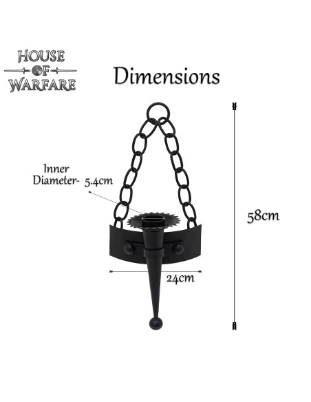 Correntes medievais de luz de parede...