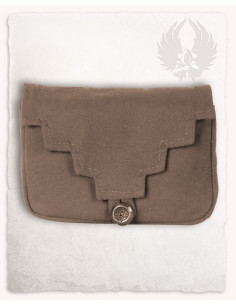 Bolsa de cintura medieval de algodão marrom modelo Borchard 2