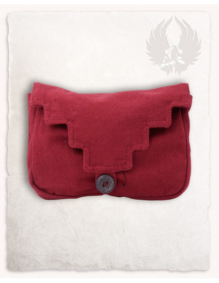 Bolsa de cintura vermelha medieval de...