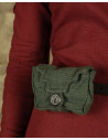 Bolsa de cintura pequena medieval modelo Borchard, algodão verde