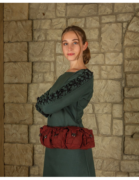 Cinto medieval com 5 bolsos modelo...