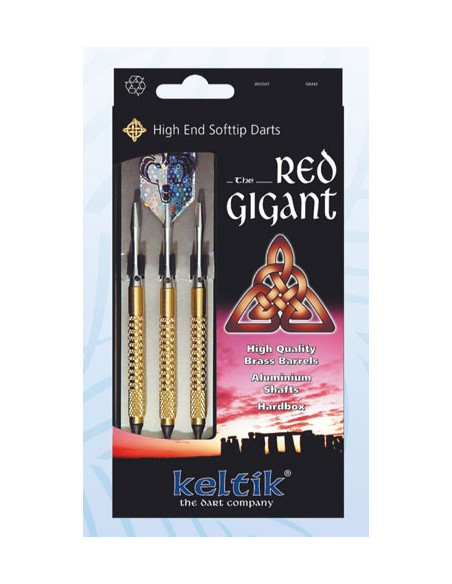 Dardos Red Gigant com haste de latão