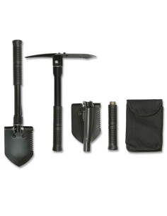 Palheta e pá pretas de sobrevivência