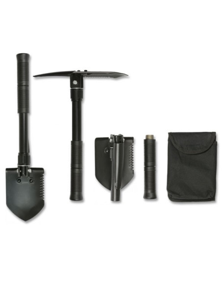 Palheta e pá pretas de sobrevivência