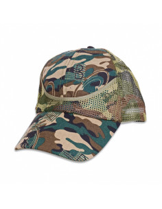 Boné camuflado verde camuflado, ajustável com grade