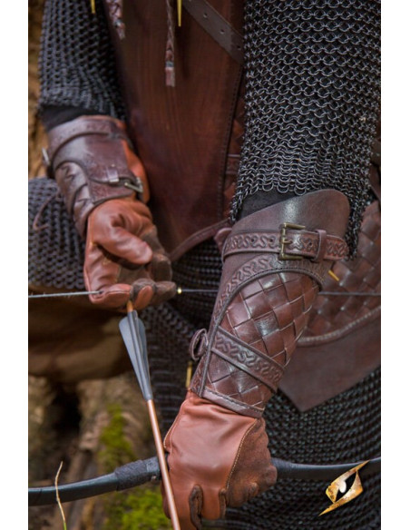 Conjunto de braçadeiras de couro...