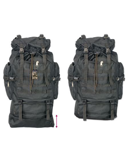 Mochila tática bárbaro preta, 60L