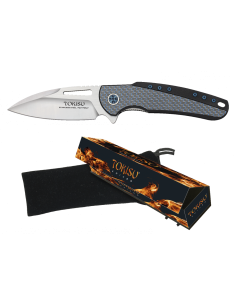 Faca Tokisu CNC e cabo G10 e fibra de carbono