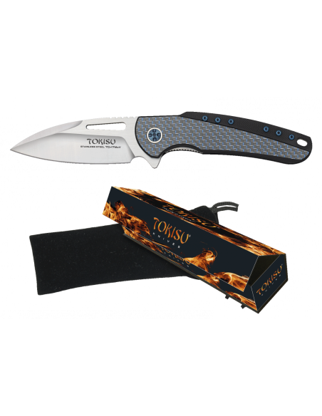 Faca Tokisu CNC e cabo G10 e fibra de...