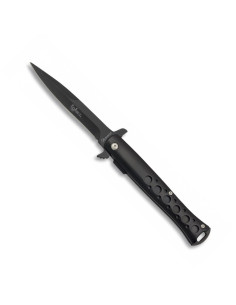 Navalha preta assistida com clip