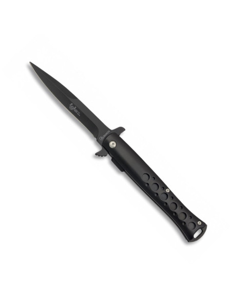 Navalha preta assistida com clip