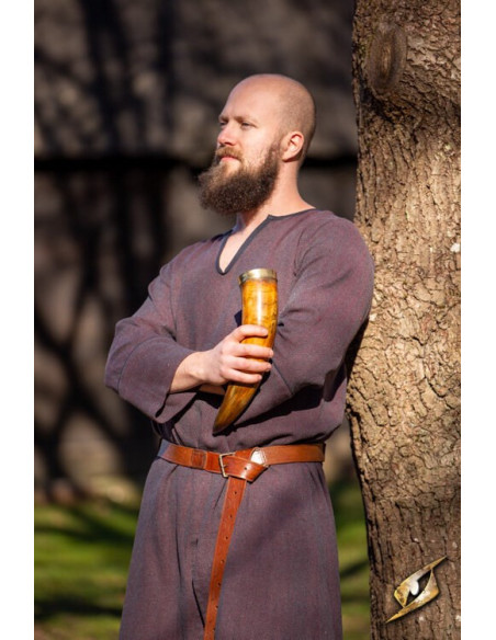 Túnica Viking padrão espinha de peixe...