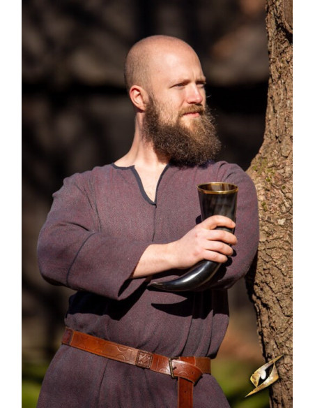 Túnica Viking padrão espinha de peixe...