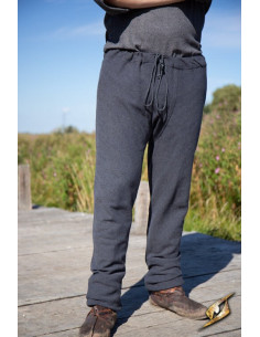Calça Viking padrão espinha de peixe modelo Arvid, cinza