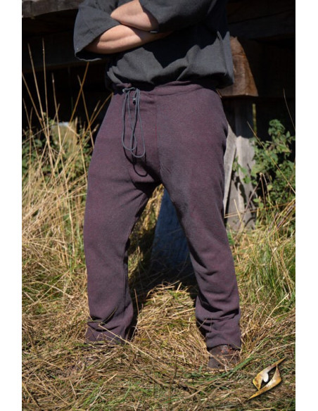 Calça Viking padrão espinha de peixe...