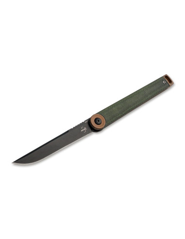 Canivete de bolso de lona verde Böker Plus Kaizen Micarta