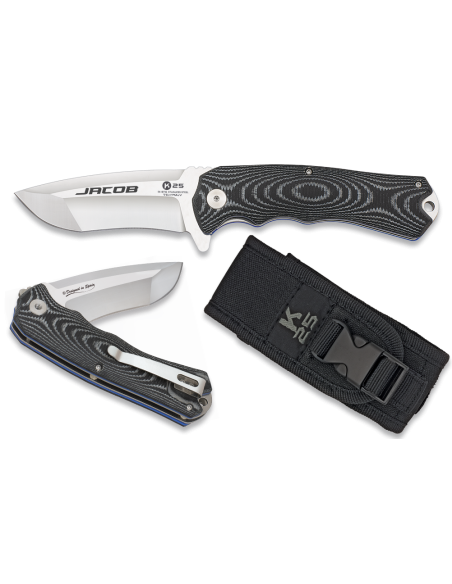 Faca tática K25 Jacob, lâmina 8,5 cm.