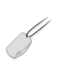 Faca pingente Dog Tag, lâmina 4 cm.