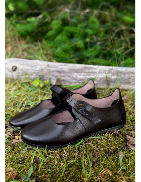 Sapato de senhora medieval Latchet,...