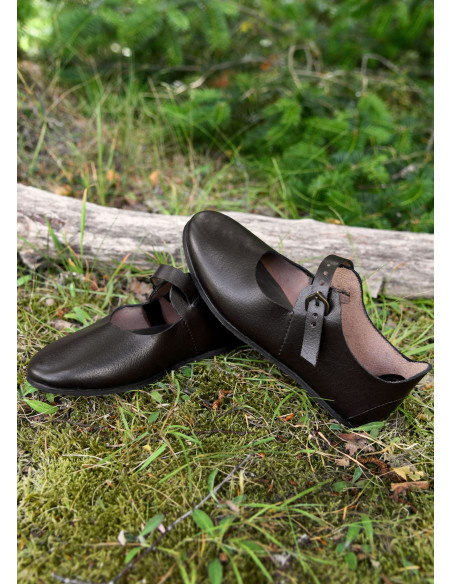 Sapato de senhora medieval Latchet,...