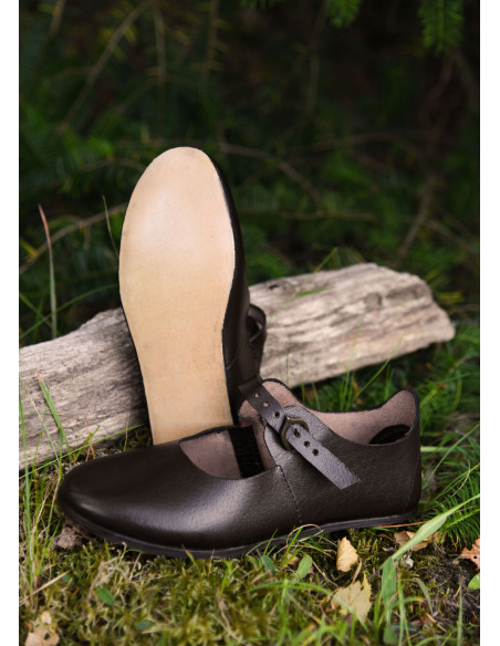 Sapato de senhora medieval Latchet,...