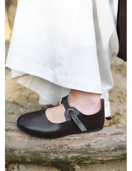 Sapato de senhora medieval Latchet,...