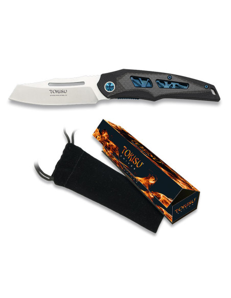 Canivete Tokisu D2 em aço, rolamentos...