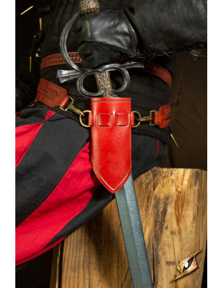 Baldric com anéis para espadas rombas...