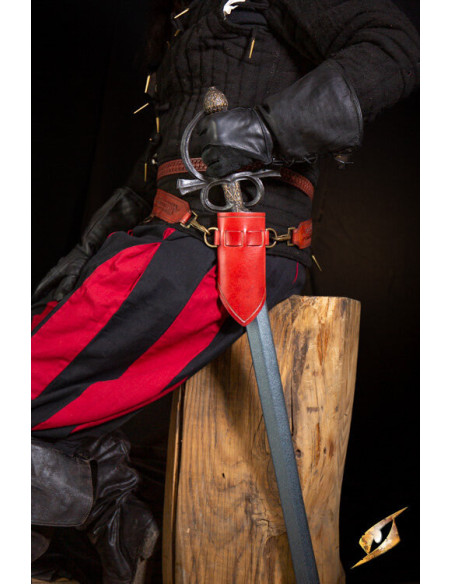 Baldric com anéis para espadas rombas...