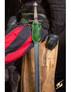 Tahalí com argolas para espadas rombas - Verde