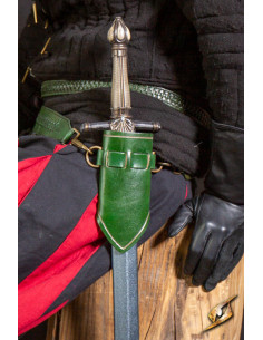 Tahalí com argolas para espadas rombas - Verde 2