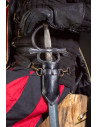 Tahalí com argolas para espadas rombas - Preto