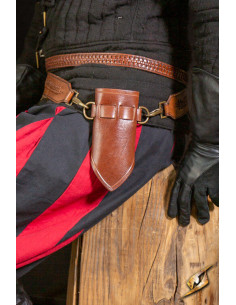 Tahalí com argolas para espadas rombas - Castanho 2