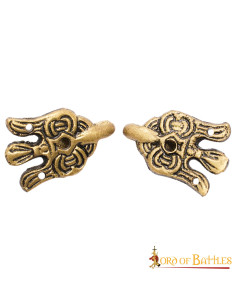 Conjunto de 2 ganchos Viking com o corvo de Odin 2