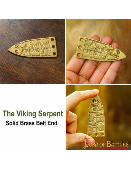 Ponta de cinto viking decorativa em...