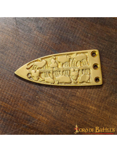 Ponta de cinto viking decorativa em...