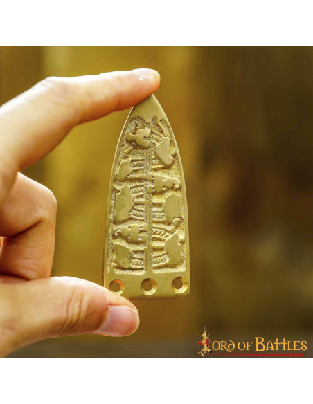 Ponta de cinto viking decorativa em...