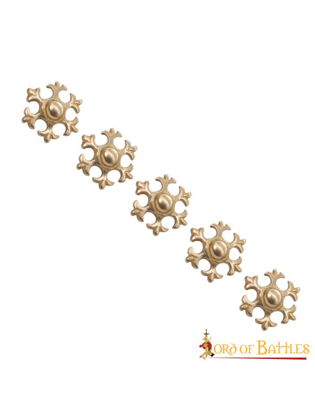 Conjunto 5 peças decorativas flor de lis