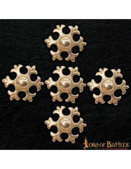 Conjunto 5 peças decorativas flor de lis