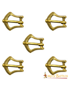 Conjunto de 5 fivelas de cinto medievais pequenas