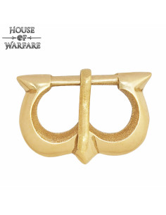 Fivela de latão medieval para cinto estreito