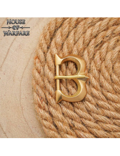 Fivela de latão medieval para cinto estreito 2