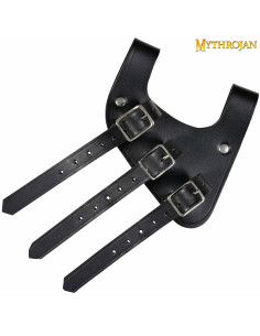 Tahalí preto para espadas de cavaleiros destros