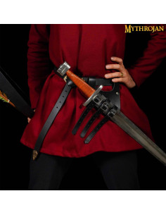 Tahalí preto para espadas de cavaleiros destros 2