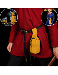 Bolsa medieval para recreacionistas - Amarelo mostarda 2