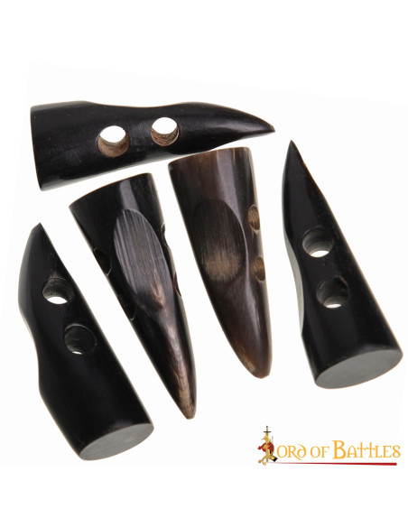 Conjunto de 5 fechos de chifre...