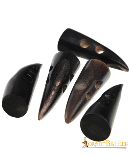 Conjunto de 5 fechos de chifre...