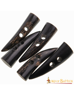 Conjunto de 5 fechos de chifre grandes para roupas ou bolsas