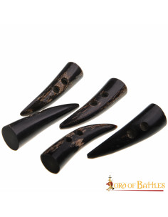 Conjunto de 5 fechos de chifre grandes para roupas ou bolsas 2